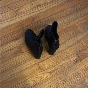 Black Ankle Boots with Zipper